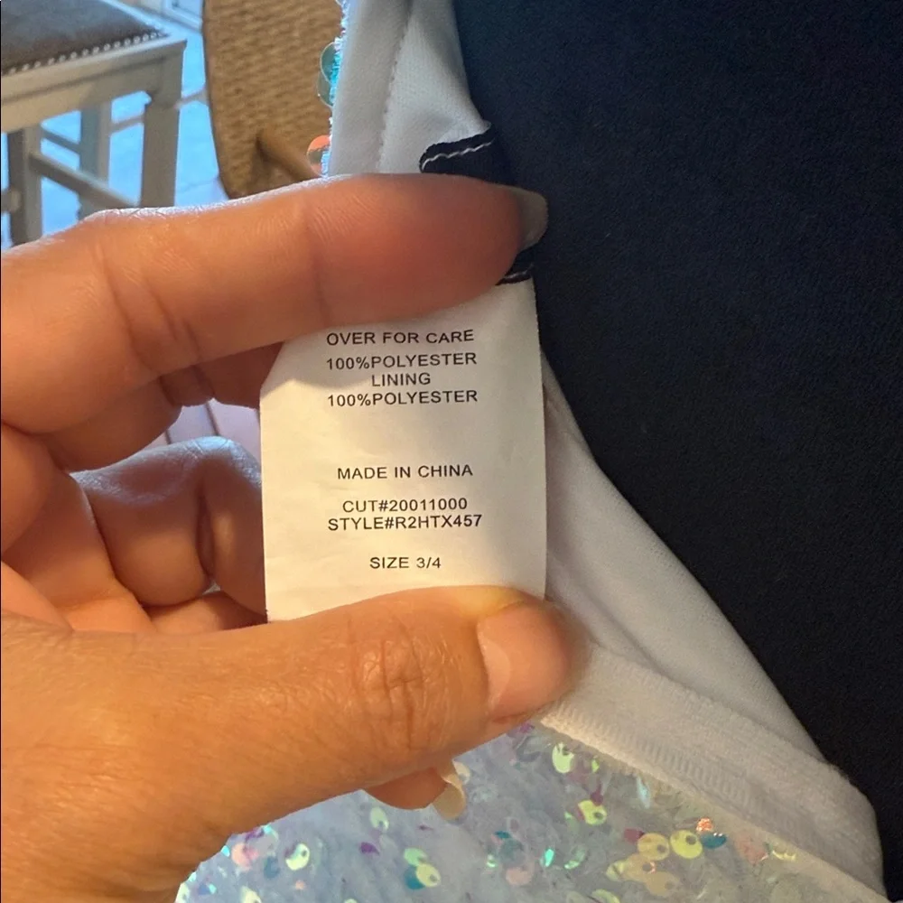 B. Smart White Sequin Prom Dress - Picture 4 of 15